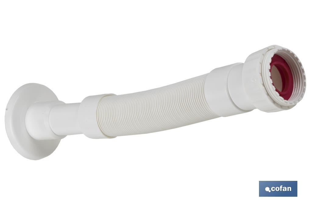 TUBO FLEXIBLE BLANCO 1 1/2 CON REDUCTOR 1 1/4 Ø32-40 330-690 MM